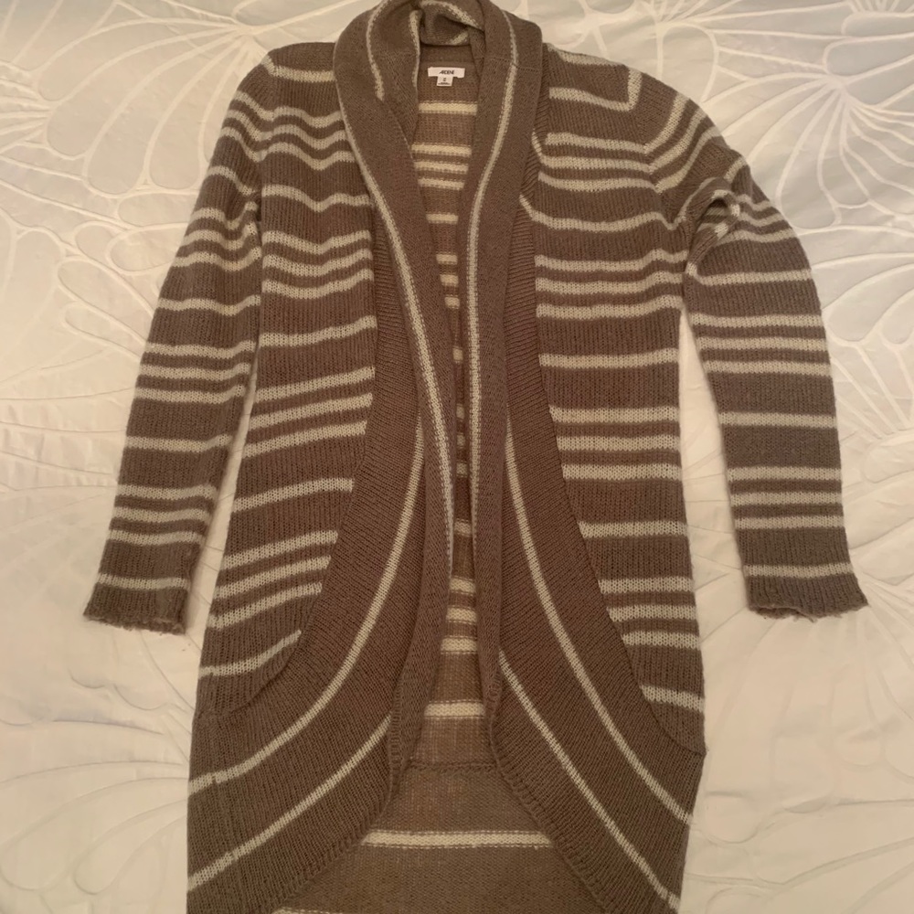 Ardene Beige Striped Cardigan